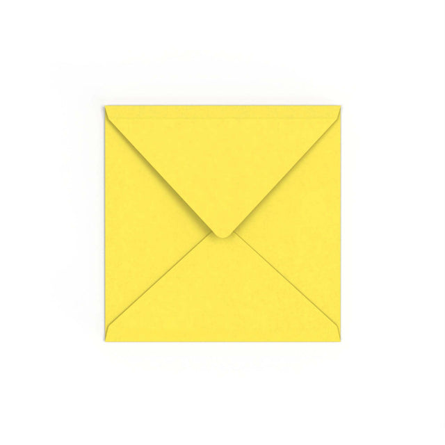 Sunflower Yellow British Made Gummed V-Flap Envelope (155 x 155mm)