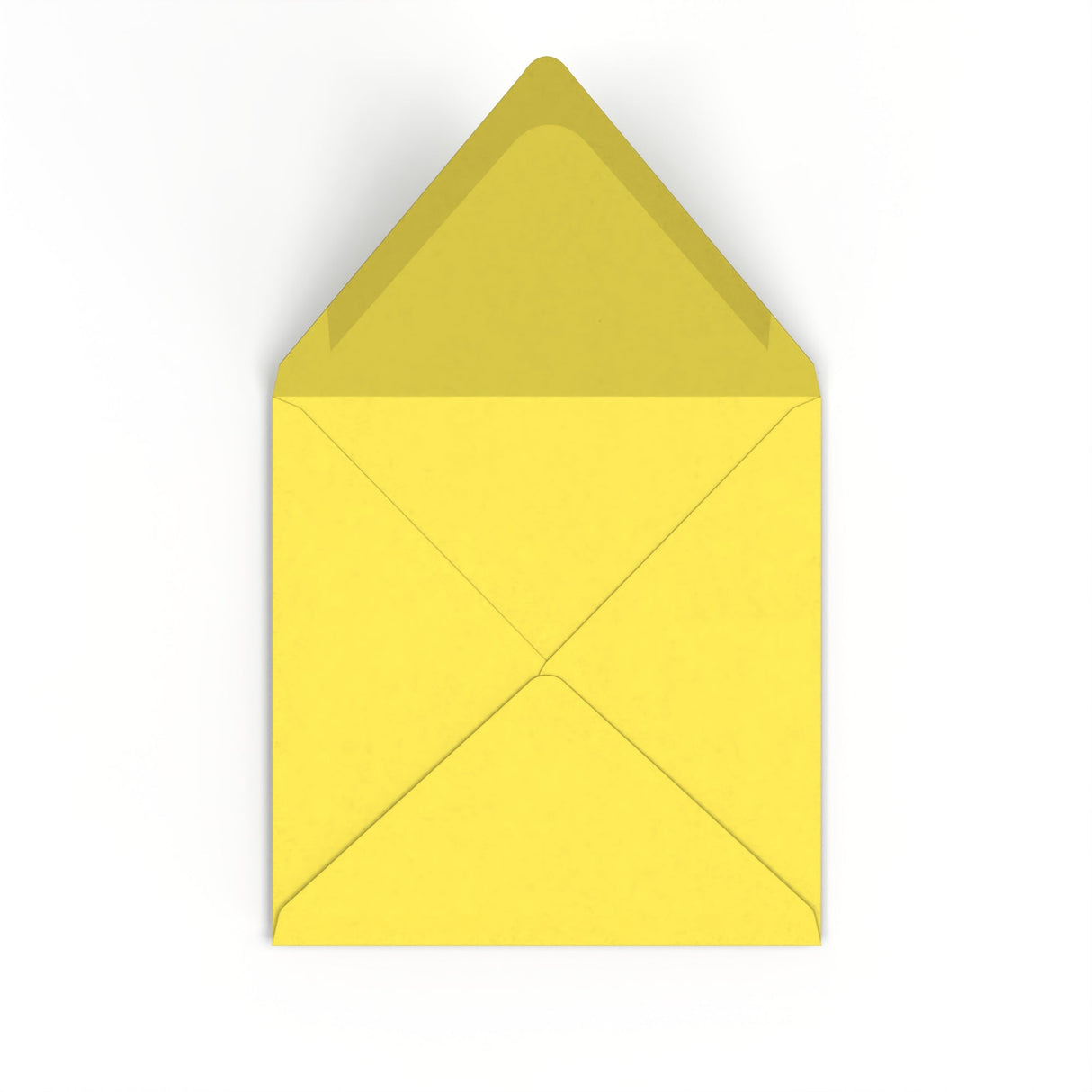 Sunflower Yellow British Made Gummed V-Flap Envelope (155 x 155mm)