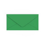 DL Kelly Green British Made Gummed V-Flap Envelope (110 x 220mm)