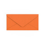 DL Flame Orange British Made Gummed V-Flap Envelope (110 x 220mm)