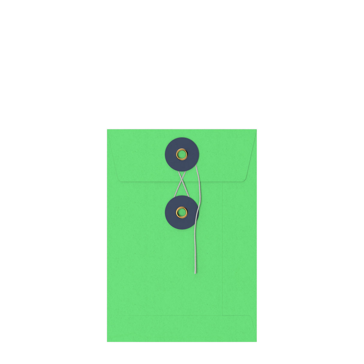 Coloured envelopes with string and washer closure
