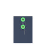 Coloured envelopes with string and washer closure Navy Blue + Green 162 x 114 mm (C6)